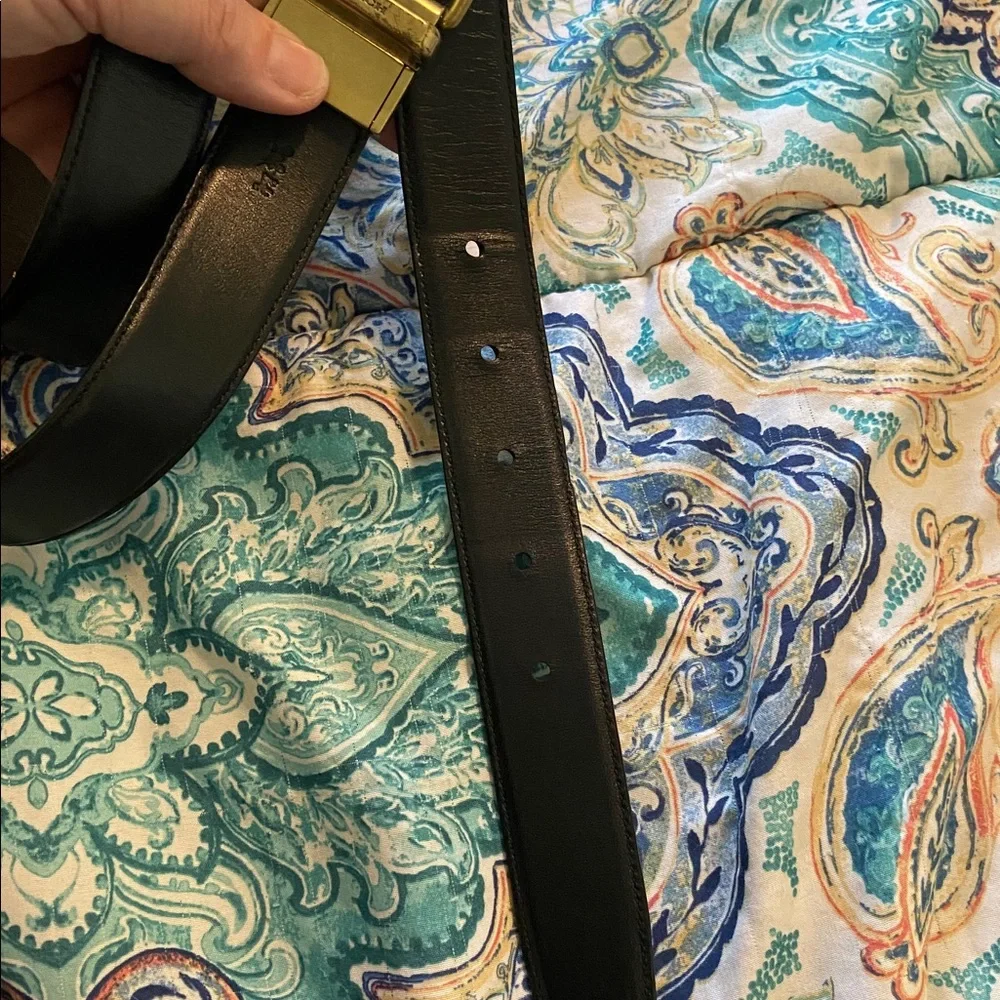 Coach Two Tone Gold Buckle Belt 44